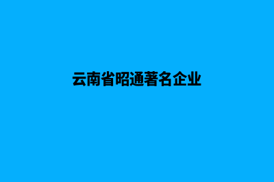 昭通企业建网站费用多少钱(云南省昭通著名企业)