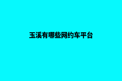 玉溪哪家网络公司做网站好(玉溪有哪些网约车平台)