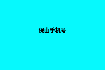 保山手机建网站多少钱(保山手机号)