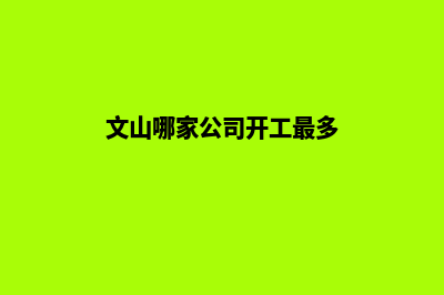 文山哪家公司开发网站(文山哪家公司开工最多)