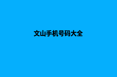 文山手机建网站步骤(文山手机号码大全)