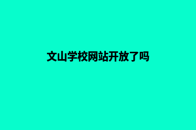 文山学校网站开发多少钱(文山学校网站开放了吗)