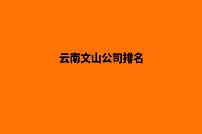 文山在哪家公司制作网页好(云南文山公司排名)