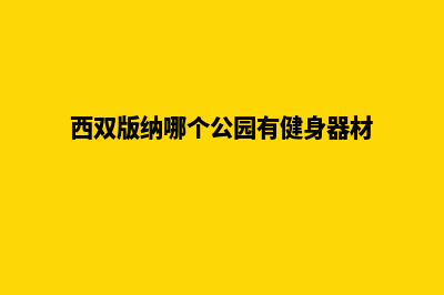 西双版纳哪个公司做网页重做好(西双版纳哪个公园有健身器材)