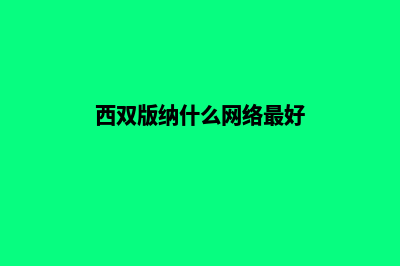 西双版纳哪个网页改版公司(西双版纳什么网络最好)