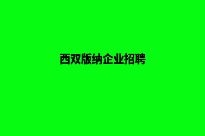 西双版纳企业网站设计方案(西双版纳企业招聘)