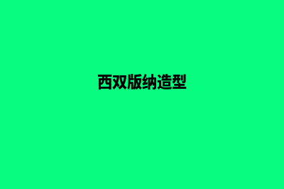 西双版纳制作网页价格(西双版纳造型)