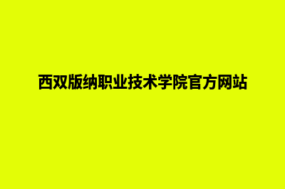 西双版纳专业网站重做哪家好(西双版纳职业技术学院官方网站)