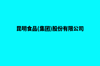 昆明食品网页制作方案(昆明食品(集团)股份有限公司)