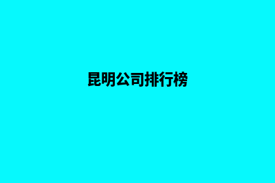 昆明哪家公司设计网页(昆明公司排行榜)