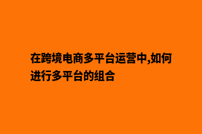 多用户跨境商城源码(在跨境电商多平台运营中,如何进行多平台的组合)