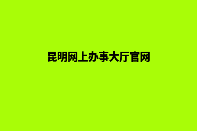 昆明个人网站定制步骤(昆明网上办事大厅官网)