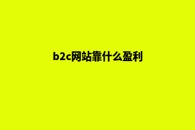 b2c网站建设公司(b2c网站靠什么盈利)