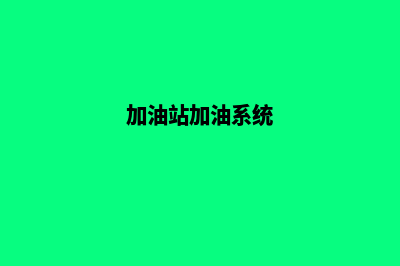 加油站系统怎么调单价(加油站加油系统)