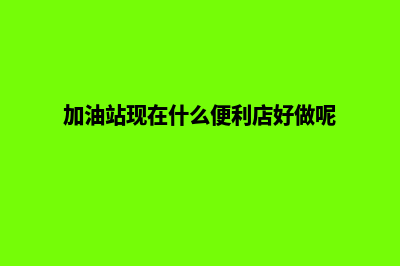 加油站现在用什么系统好(加油站现在什么便利店好做呢)