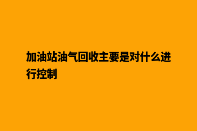 加油站油气供收系统(加油站油气回收主要是对什么进行控制)