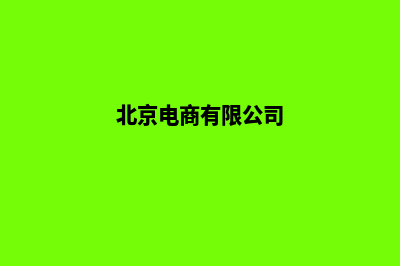 北京电商分销系统开发商(北京电商有限公司)