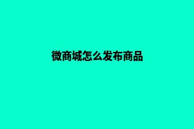 商城微发布平台网站源码(微商城怎么发布商品)