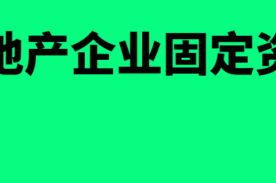 房地产企业固定资产如何计价(房地产企业固定资产)