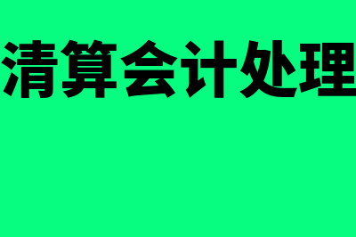 清算会计确认收入和费用的原则是怎样的(清算会计处理)