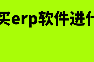 企业购入的ERP软件能不能进项抵扣(公司购买erp软件进什么科目)