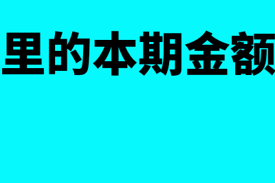 利润表里的本期金额与上期金额指的是什么(利润表里的本期金额怎么填)