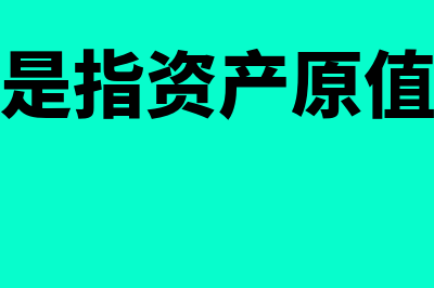 资产总额是指资产负债表上的哪个数据(资产总额是指资产原值还是净值啊)