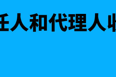 主要责任人和代理人的总原则有哪些(主要责任人和代理人收入确认)