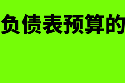 资产负债表预算的编制基础是怎样的(资产负债表预算的编制)