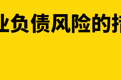 企业负债风险是怎么回事(企业负债风险的措施)