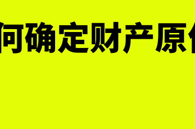 财产原值是指什么？(如何确定财产原值?)