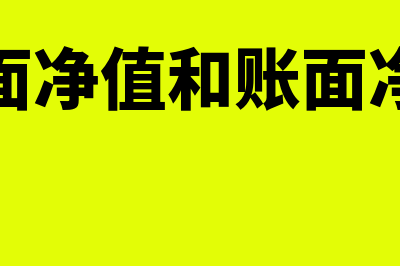 账面净值和账面价值的区别在哪里(账面净值和账面净额)