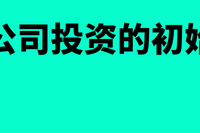 对子公司投资的初始计量是指什么(对子公司投资的初始计量)