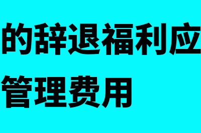 企业发生的辞退福利支出计入什么科目？(企业发生的辞退福利应当一次性全额计入管理费用)