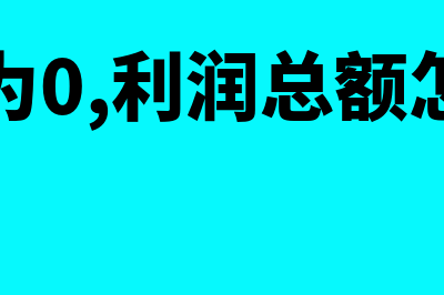 收入为0，利润为-20，利润率如何算(收入为0,利润总额怎么算)