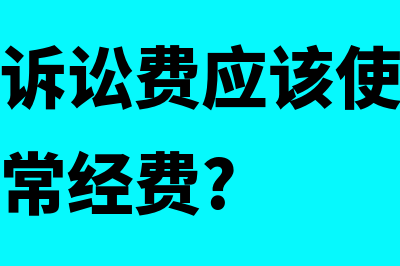 事业单位诉讼费的会计分录怎么写(事业单位诉讼费应该使用项目资金还是日常经费?)