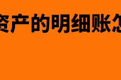 固定资产的明细分类如何账务调整(固定资产的明细账怎样登)