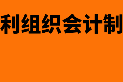 民间非营利组织会计制度怎么选择(民间非营利组织会计制度最新版)