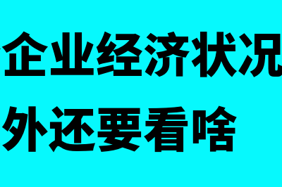 衡量一个企业经济效益的财务指标有哪些？(衡量一个企业经济状况的话除了看负债之外还要看啥)