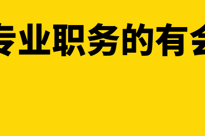 会计专业职务的聘任是有制度的吗(会计专业职务的有会计师)