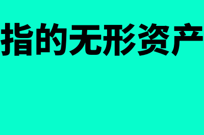 不可确指的无形资产的定义是什么(不可确指的无形资产是什么)