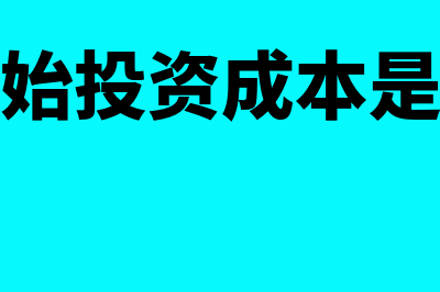 初始投资成本和入账价值什么区别(初始投资成本是指)