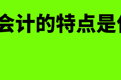 政府会计特点是什么(政府会计的特点是什么?)