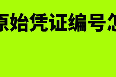 财务原始凭证编号的原则有哪些(财务原始凭证编号怎么填)