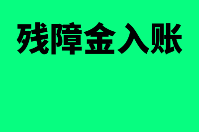 残障金放在现金流量表什么科目(残障金入账)