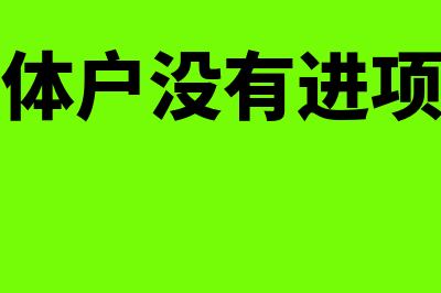 个体户没有进项票怎么结转成本(个体户没有进项票)