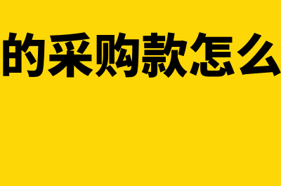 支付的采购款怎么做账务处理(支付的采购款怎么入账)