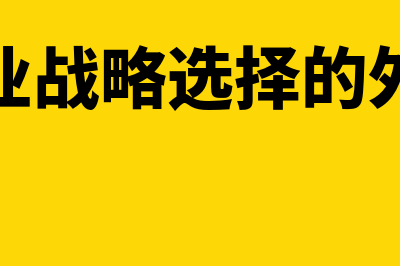 影响企业战略选择的因素有哪些(影响企业战略选择的外部因素)