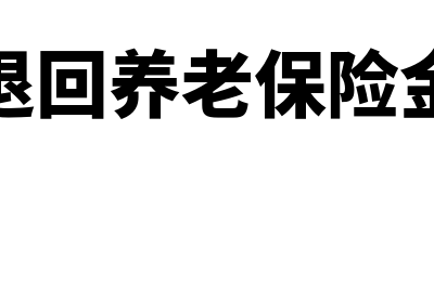 退回养老保险的账务处理怎么做(退回养老保险金)