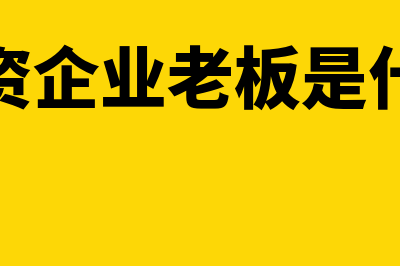 个人独资企业老板能领工资吗(个人独资企业老板是什么职务)